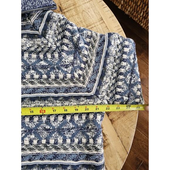 L.L Bean Marled Mock Neck Knit Cardigan Sweater Women's Size XL Zip Up - Picture 3 of 9